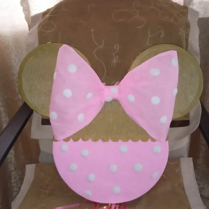 Piñata de Minnie rosa y dorada 