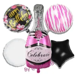 Set Botella rosada