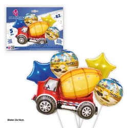 Set de globo de carro de la construcción