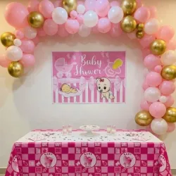 Set para baby shower rosado
