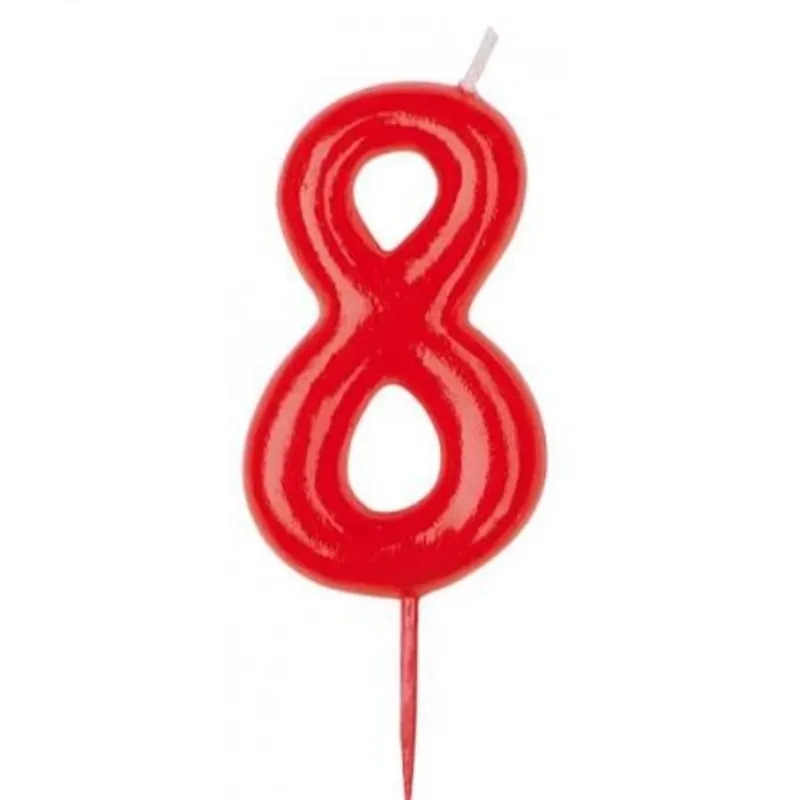 Vela #8 roja