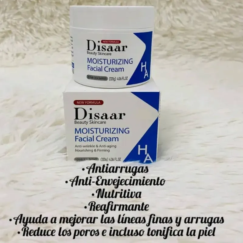 Crema hidratante Disaar con ácido hialurónico antienvejecimiento 
