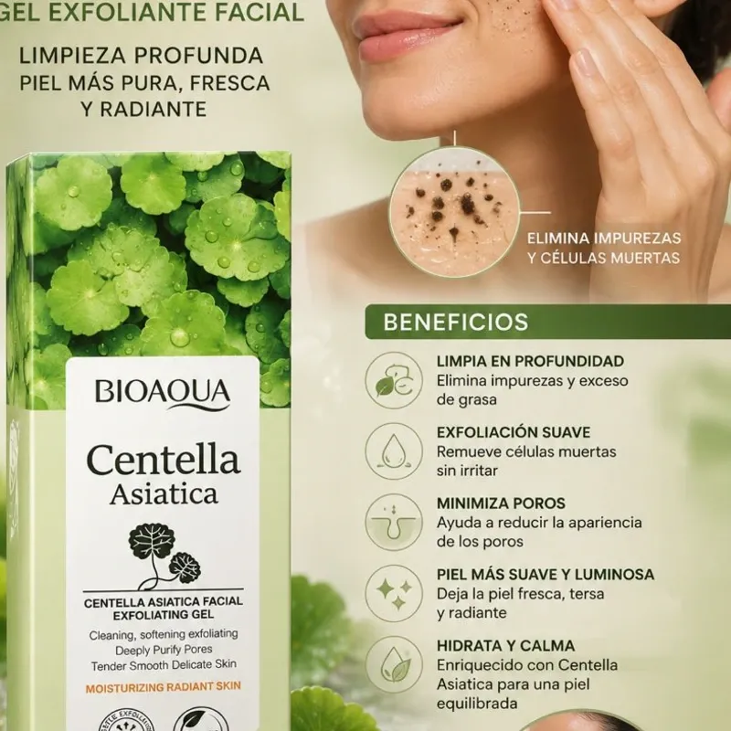 Exfoliante con centella asiática