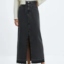 Falda larga denim