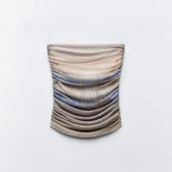 Top tul estampado 