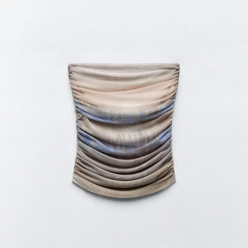 Top tul estampado 