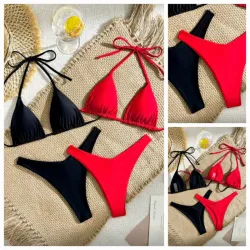 Bikini negro y rojo