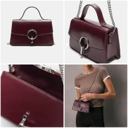 Bolso bandolera cierre redondo