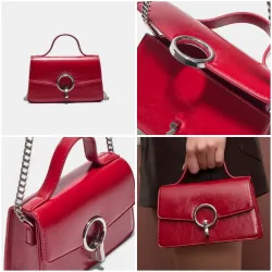 Bolso bandolera cierre redondo