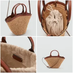Bolso pequeño doble asa fibra natural