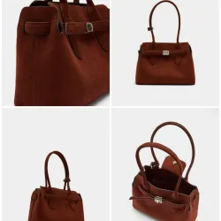 Bolso tote con cinturón
