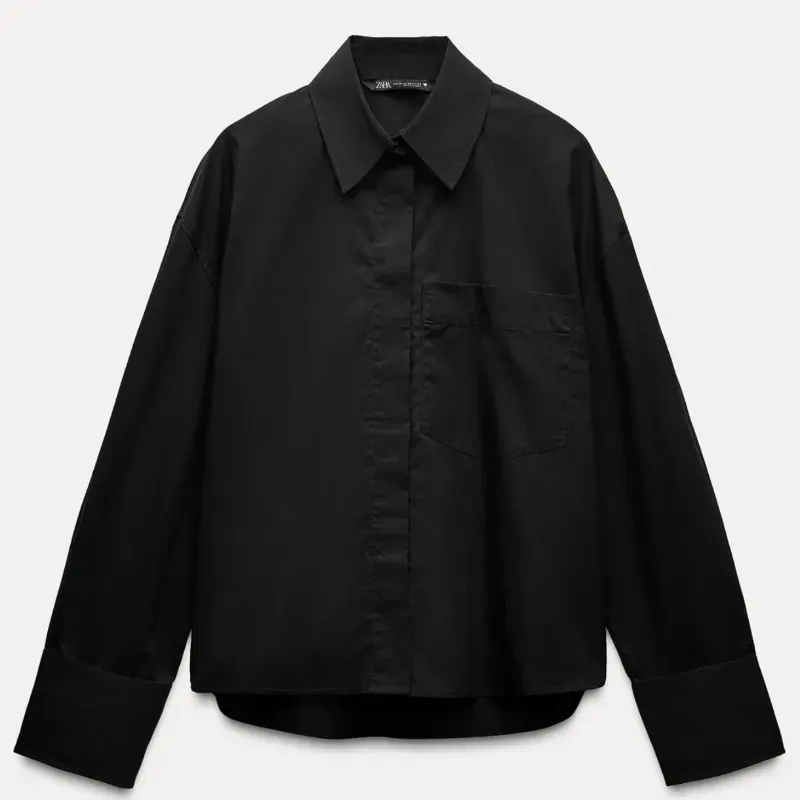 Camisa popelín bolsillo 