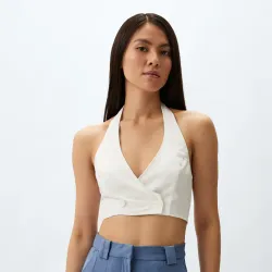 Crop top escote halter