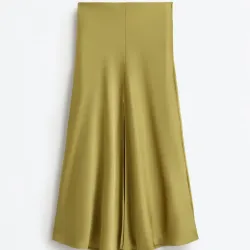 Falda midi satinada