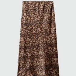 Falda satinada animal print