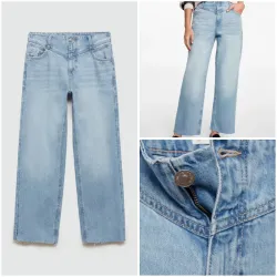 Jeans culotte costura