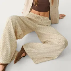 Pantalon fluido de rayas