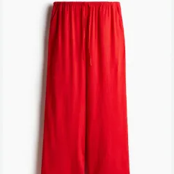 Pantalón recto con cordón de ajuste