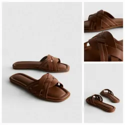 Sandalias tiras combinadas