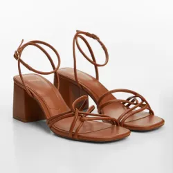 Sandalias tiras tacon cuadrado