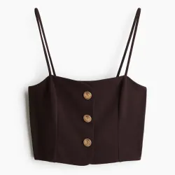 Top cropped con tirantes spaguetti