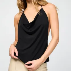 Top drapeado espalda afuera