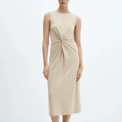 Vestido algodon nudo