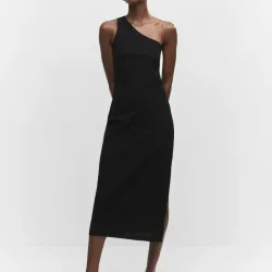 Vestido asimetrico abertura lateral