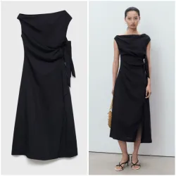 Vestido asimétrico nudos