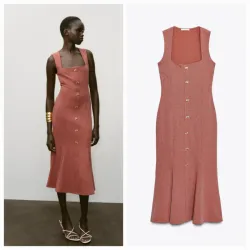 Vestido botones dorados