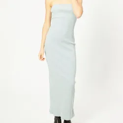 Vestido bustier celeste