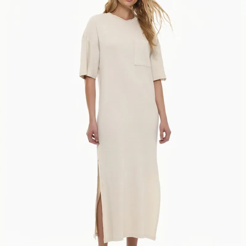 Vestido canalé efecto lavado