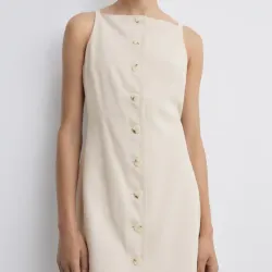 Vestido corto botones