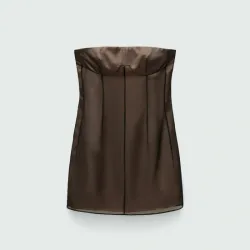 Vestido corto escote corsetero