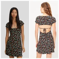 Vestido corto espalda afuera