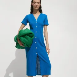 Vestido crochet botones