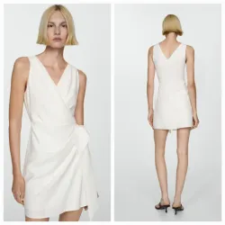 Vestido cruzado lazo