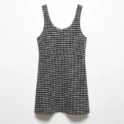 Vestido cuadros tweed