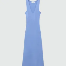 Vestido de punto celeste