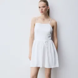 Vestido denim bustier