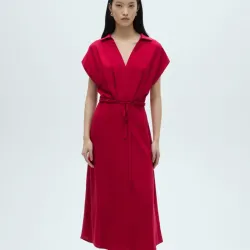 Vestido detalle pinzas algodón