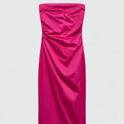 Vestido drapeado palabra de honor