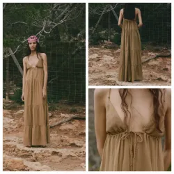 Vestido escote pico