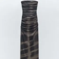 VESTIDO ESTAMPADO TUL PALABRA HONOR