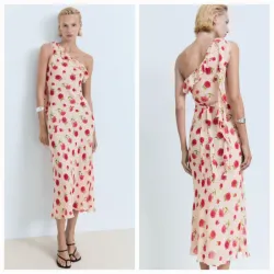 Vestido floral volantes