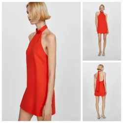 Vestido halter espalda abierta 