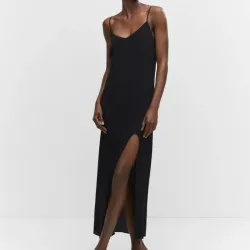 Vestido largo aberrura lateral