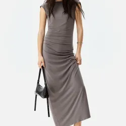 Vestido largo drapeado