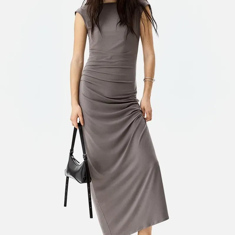 Vestido largo drapeado