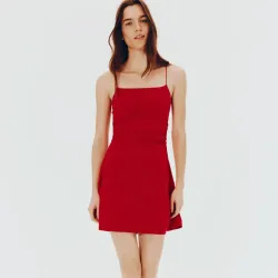 Vestido lencero drapeado